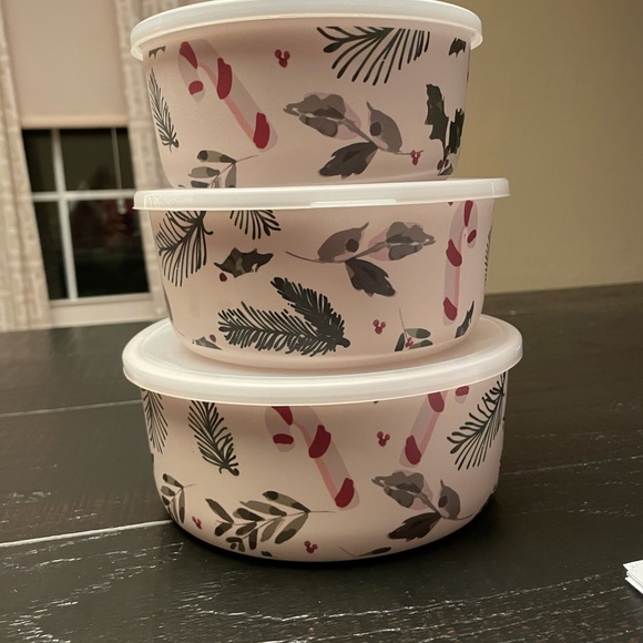 Patina Vie set 3 christmas bamboo containers - Picture 2 of 3